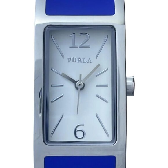 Auth FURLA - Unconfirmed Blue Silver Women's Wrist Watch - Picture 1 of 5